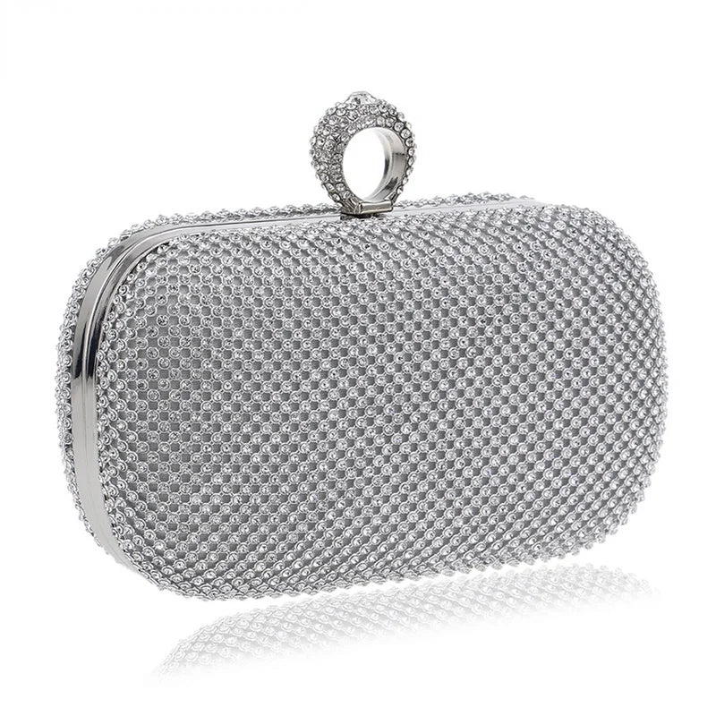 Diamond-Studded Evening Clutch Bag