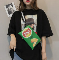 Funny Potato Chips Crossbody Bag