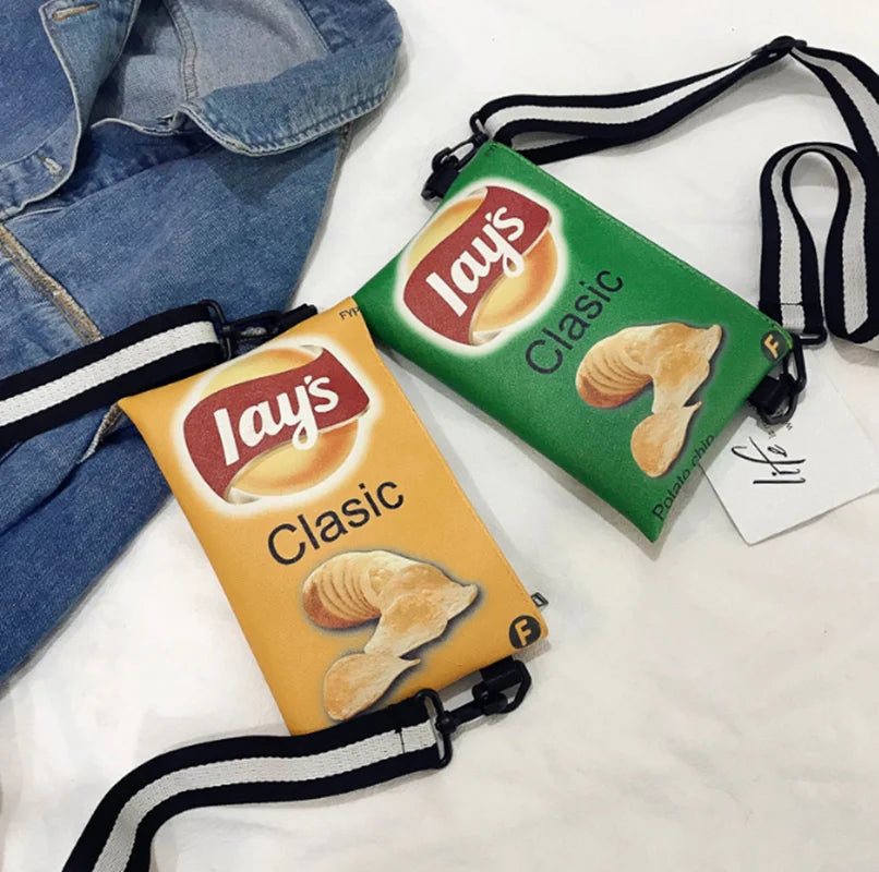 Funny Potato Chips Crossbody Bag