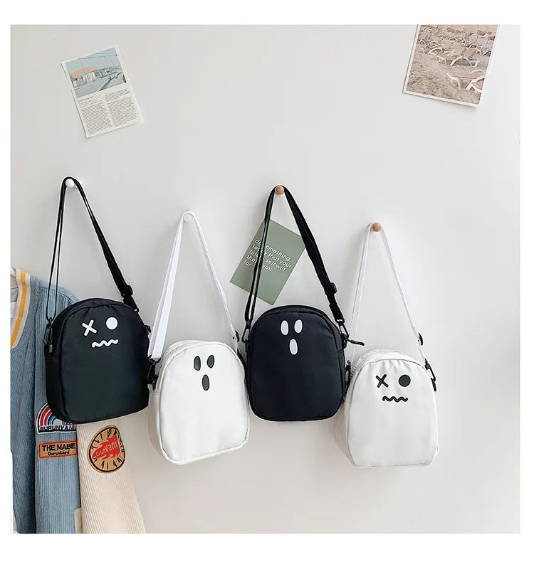 Funny Cute Ghost Canvas Shopper Bag