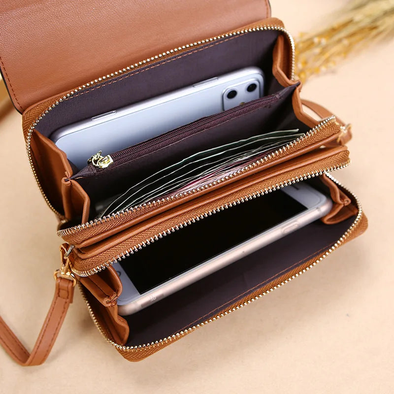 Multifunctional PU Leather Shoulder Bag