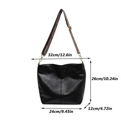 Vintage Solid Color PU Leather Shoulder Sling Bag