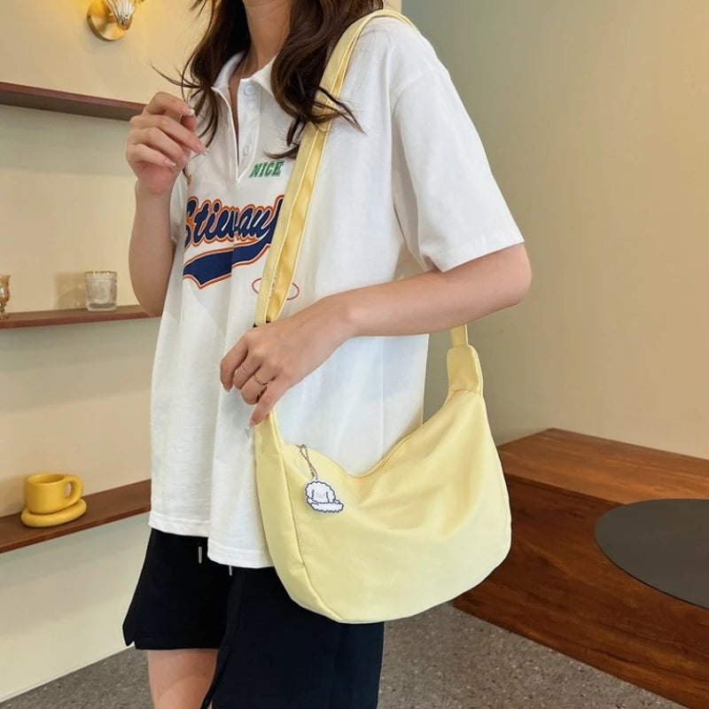 Solid Harajuku All-Match Shoulder Bag for Women