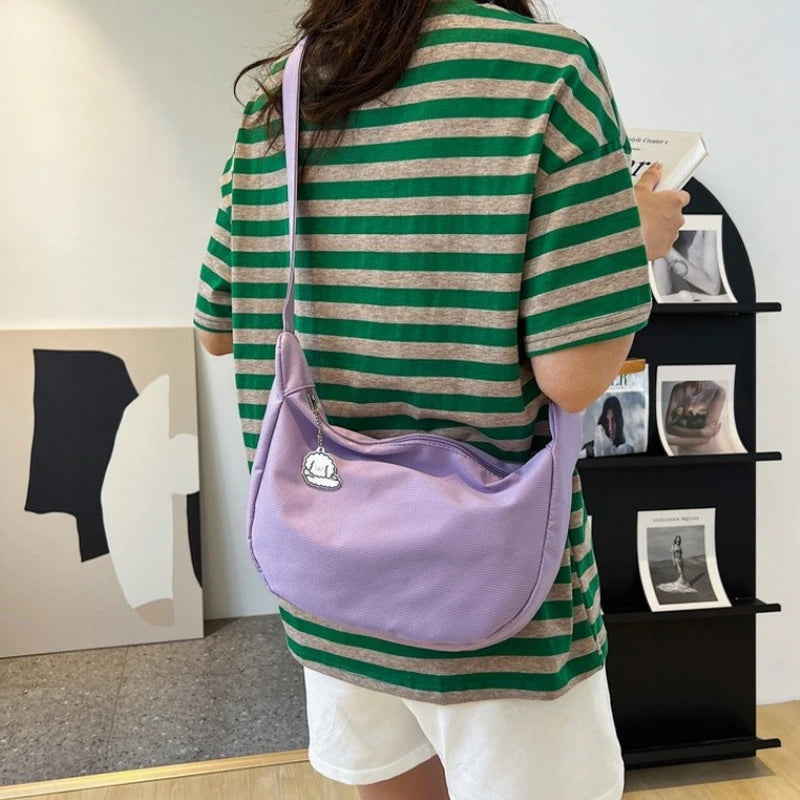 Solid Harajuku All-Match Shoulder Bag for Women