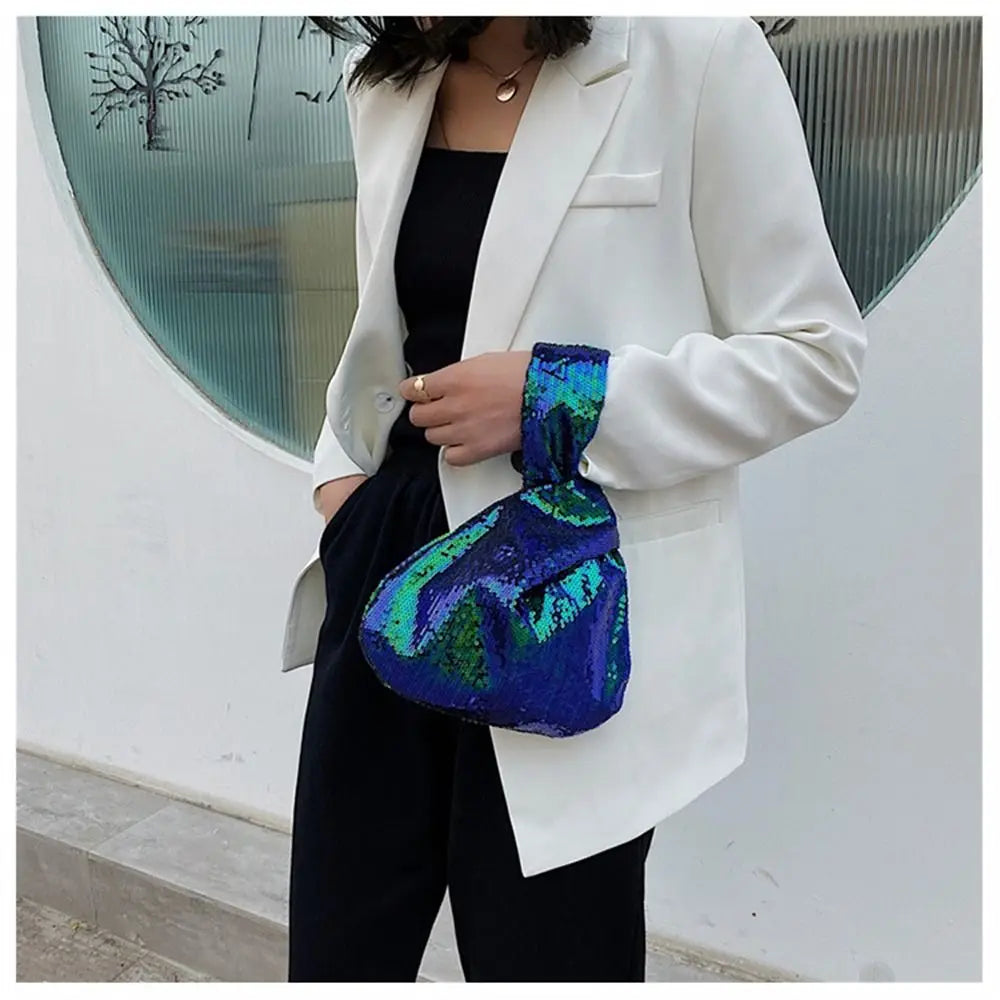 Reversible Sequin Evening Clutch Purse