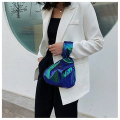 Reversible Sequin Evening Clutch Purse