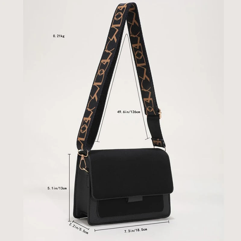 Trendy PU Leather Crossbody Bag