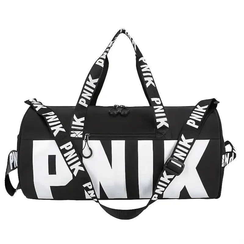 Letter Pattern Sports Cylinder Bag